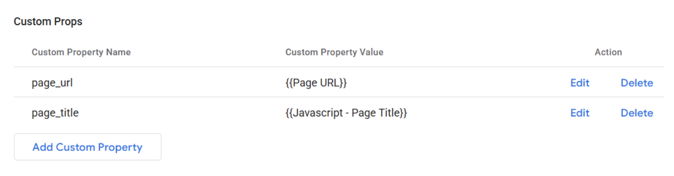 custom props configured in plausible gtm template custom props configured in plausible gtm template